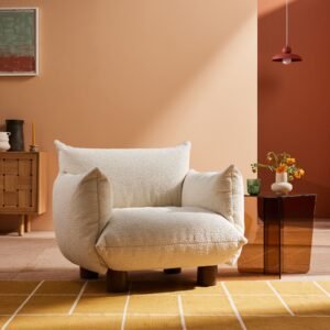 Accent Chair in Ivory Boucle